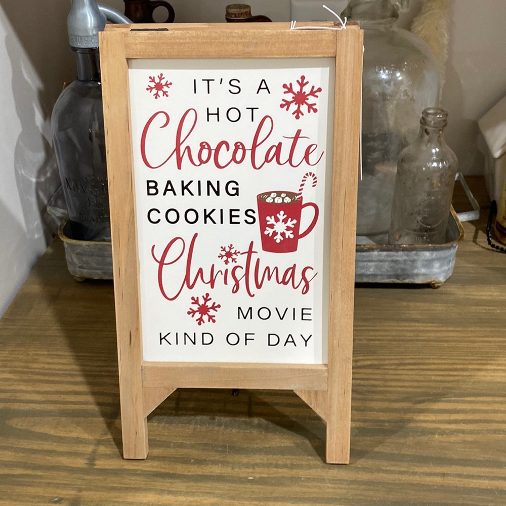 Hot Chocolate, Baking Cookies Holiday Sign